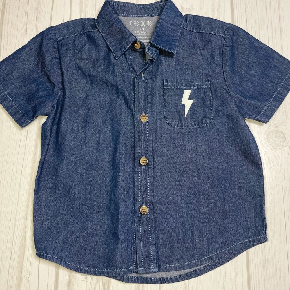 Blue jean button shirt